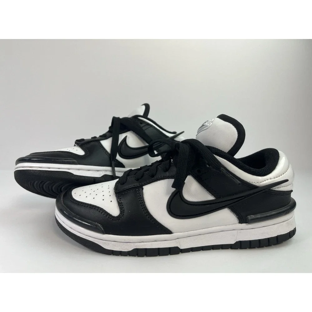Nike Dunk Low Twist Panda Shoes Women's Size 6 White Sneakers Black DZ2794-001